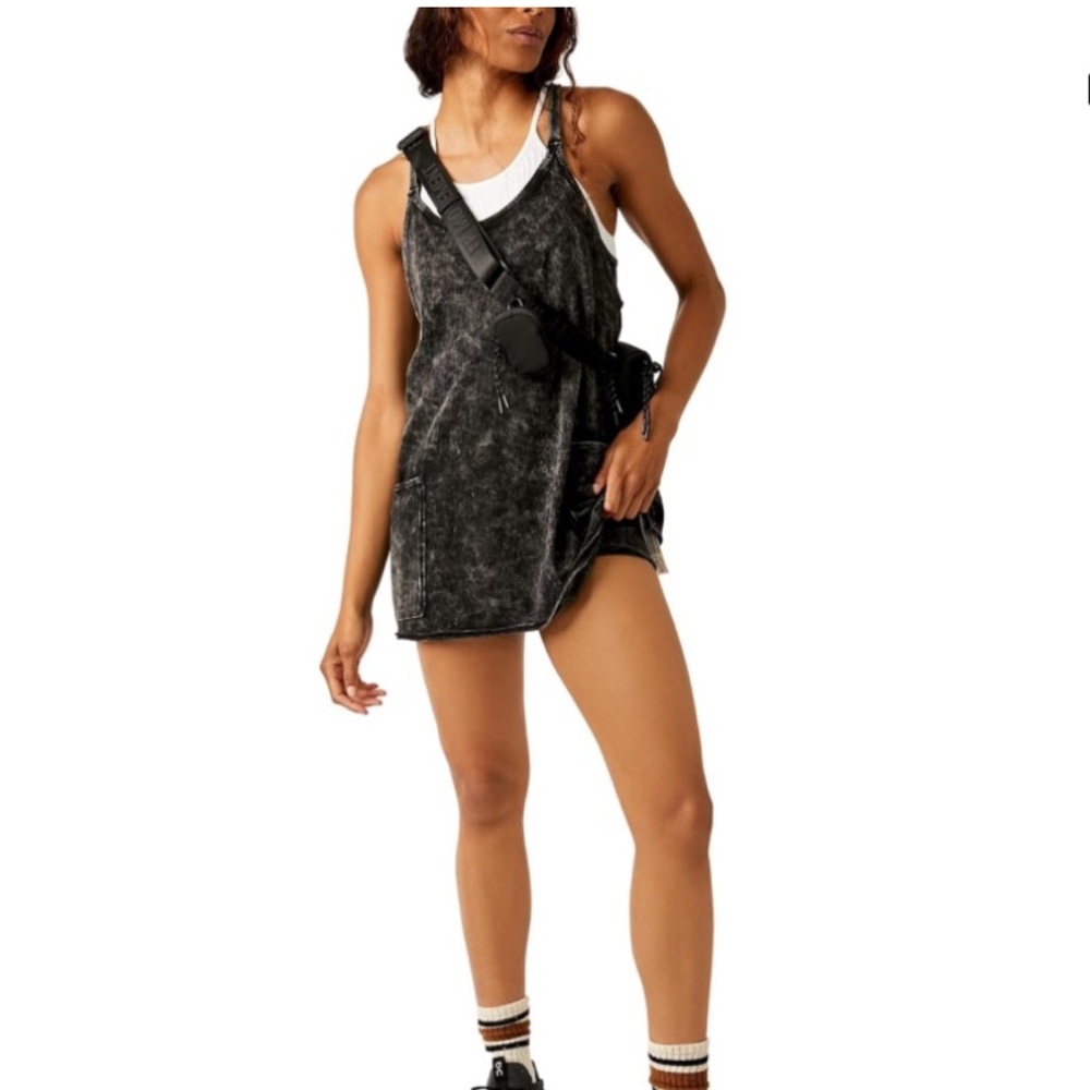 Free People Hot shot mini dress black rare older style